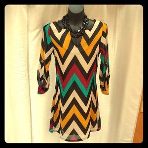 Chevron shift dress